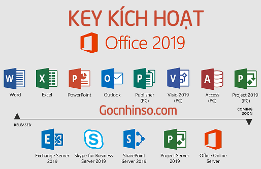 Key Office 2019 miễn phí, Active bản quyền Office 2019 vĩnh viễn