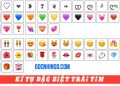 Kí tự đặc biệt hình trái tim rỗng, Emoji Trái Tim Tình Yêu Đẹp Nhất